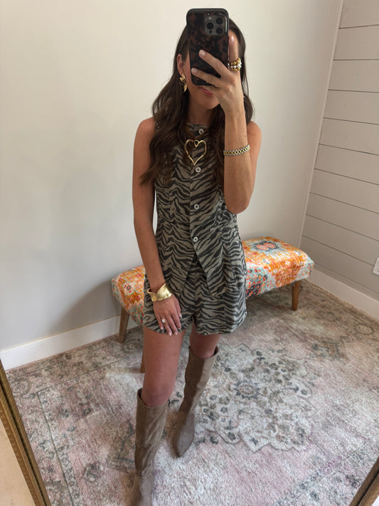 Zebra Short Set