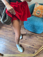 Red Flare Knit Shirt