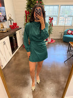 Green Satin Dress