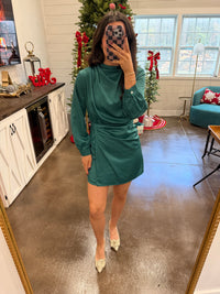 Green Satin Dress
