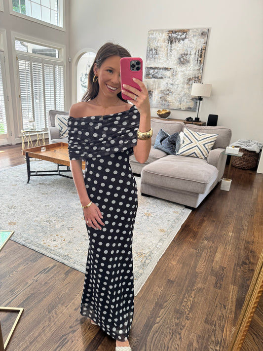 Polka Dot Maxi Dress