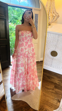 Lauren Pink Strapless Dress(Final Sale)