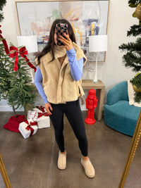 Tan Sherpa Vest