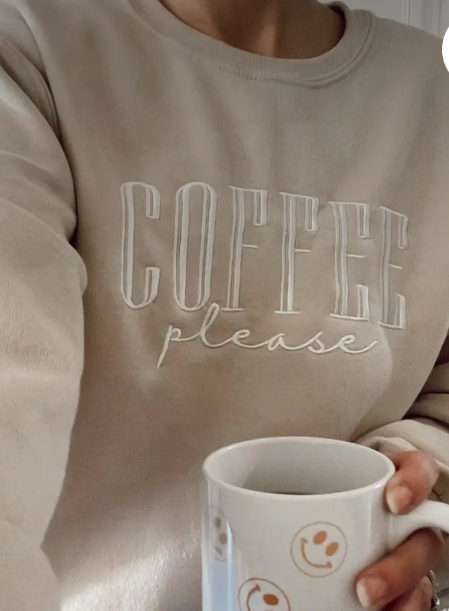 Embroidered Coffee Please