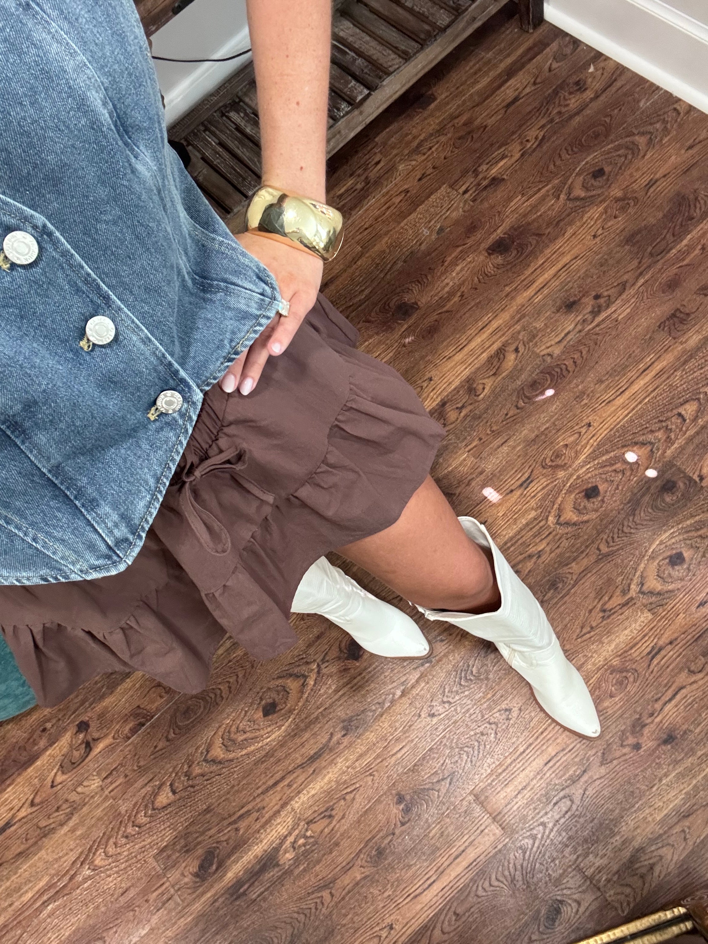 Mocha Tiered Skort