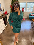 Green Satin Dress