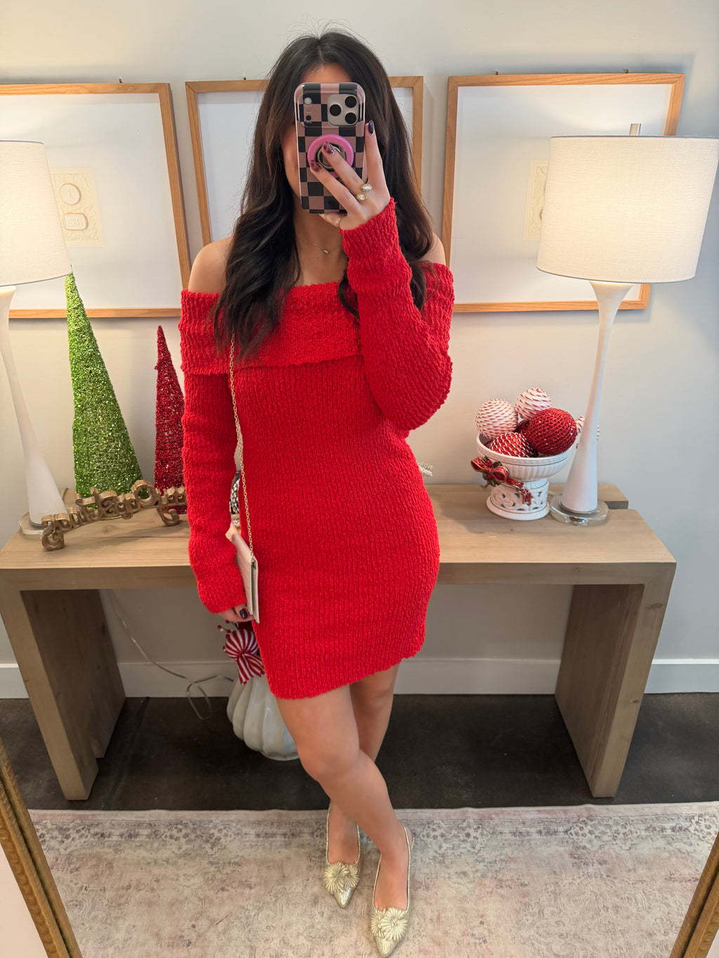 Red Sweater Dress