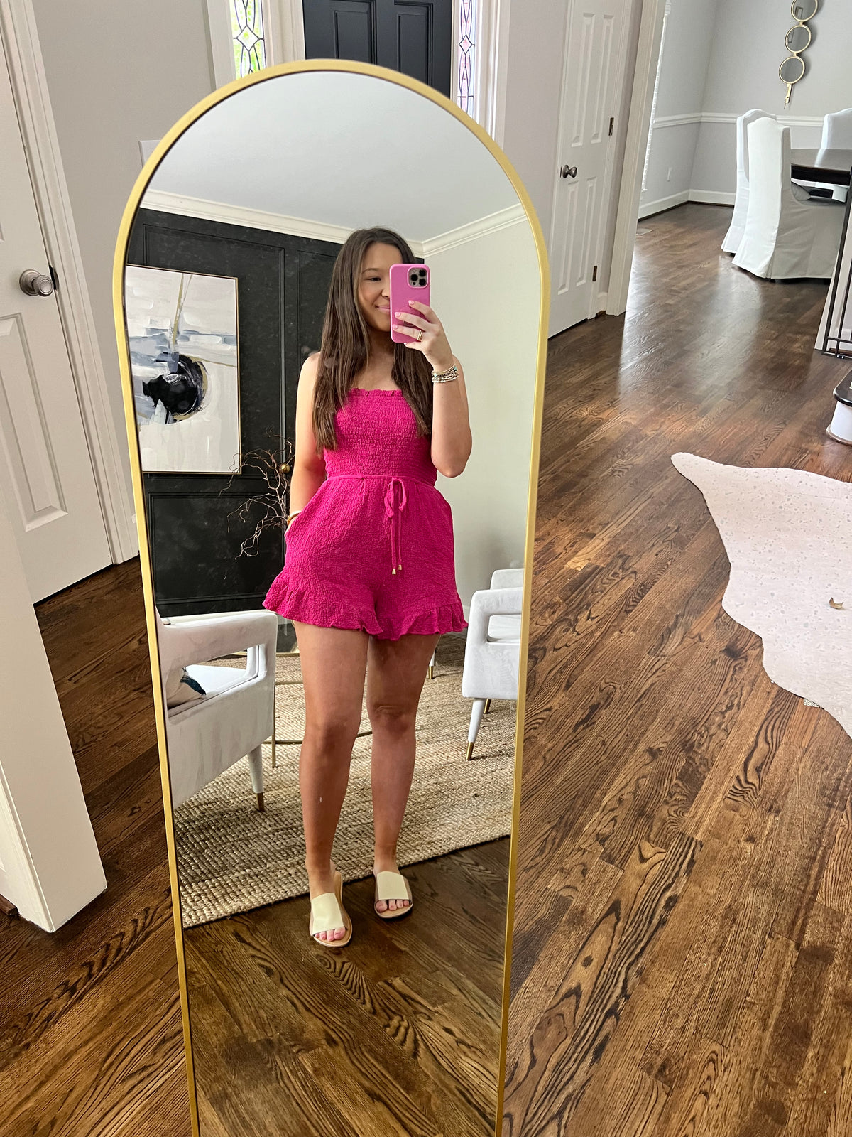 Caroline Pink Romper (Final Sale)