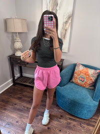 Bubblegum pink active shorts