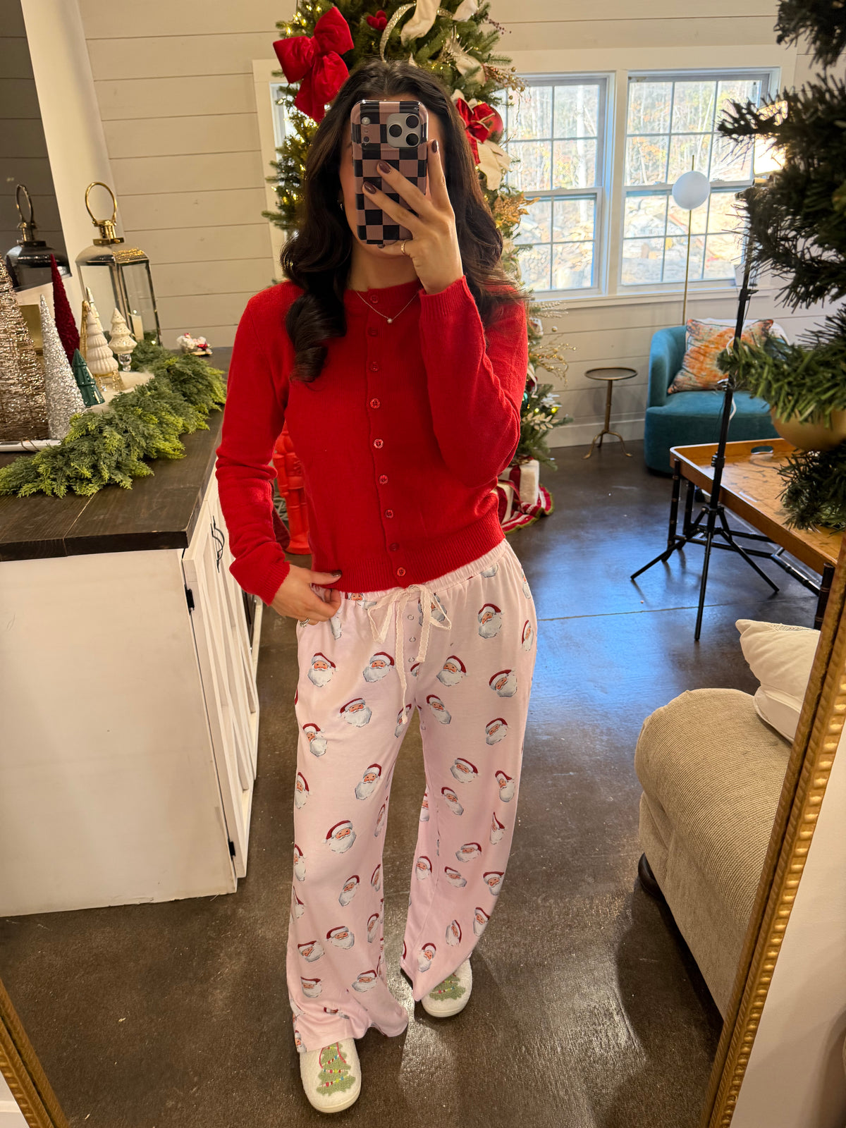 Pink Santa Pj Pants
