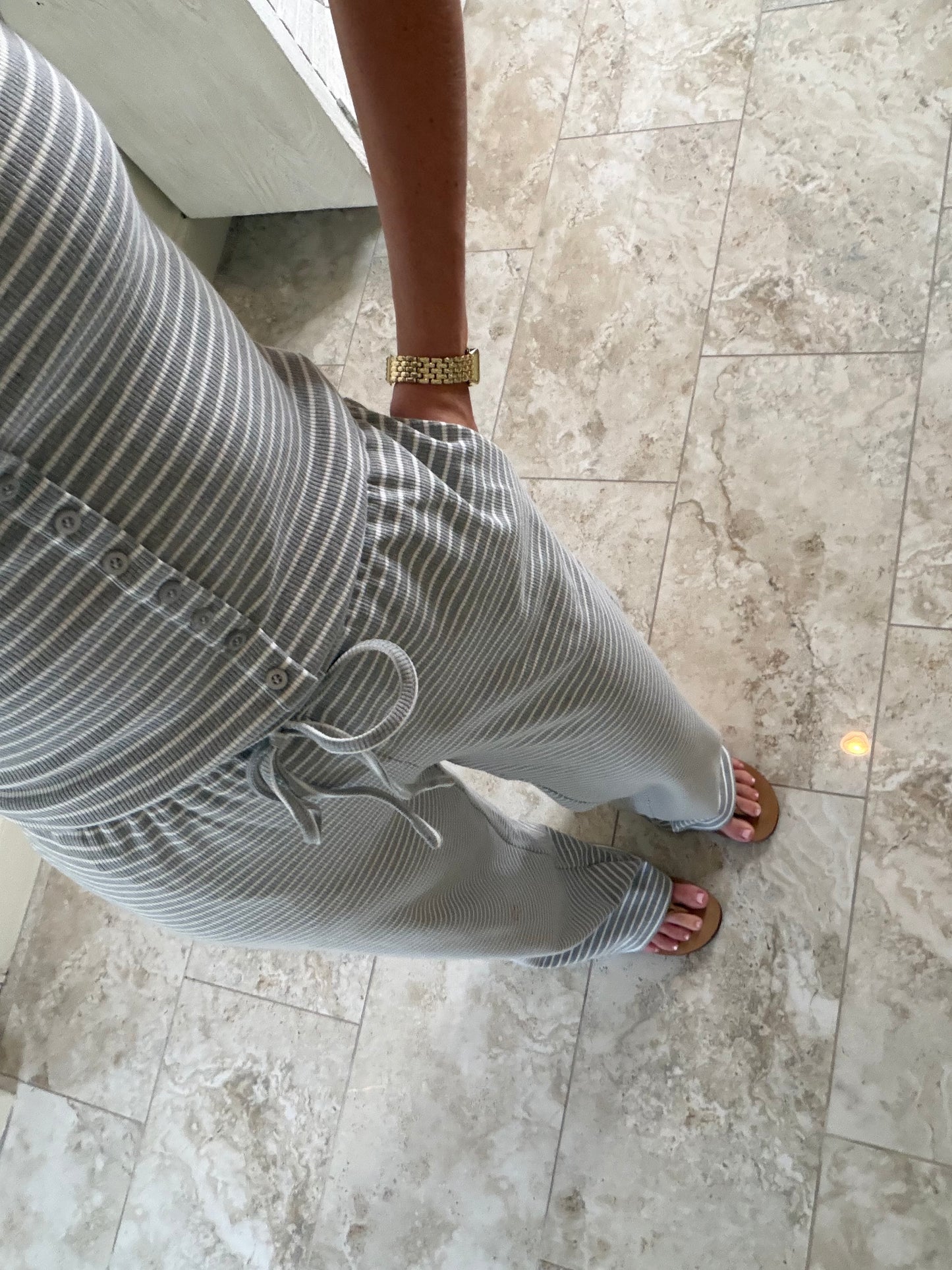 Grey Zane Striped Set
