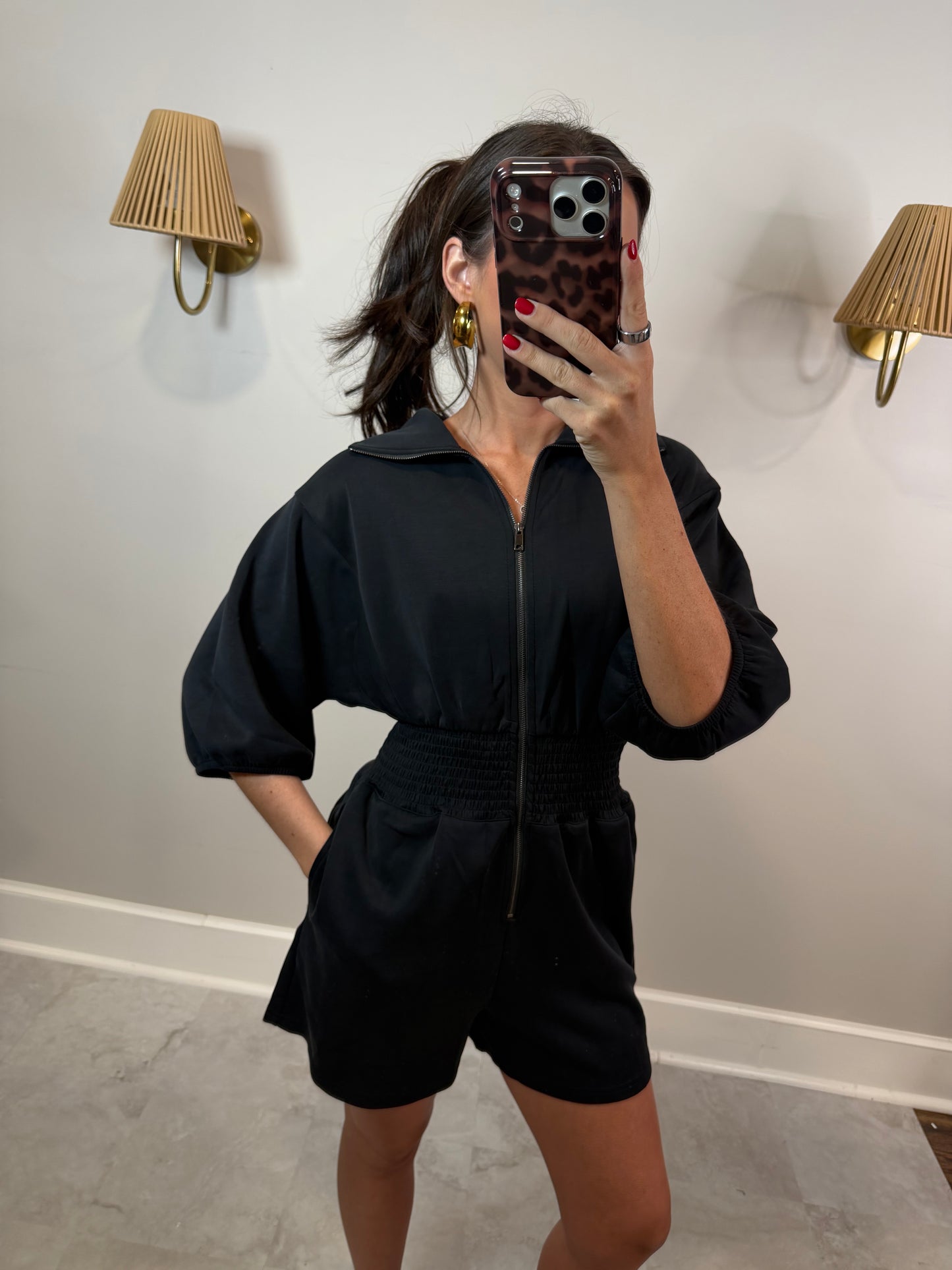 Debbie Black Romper