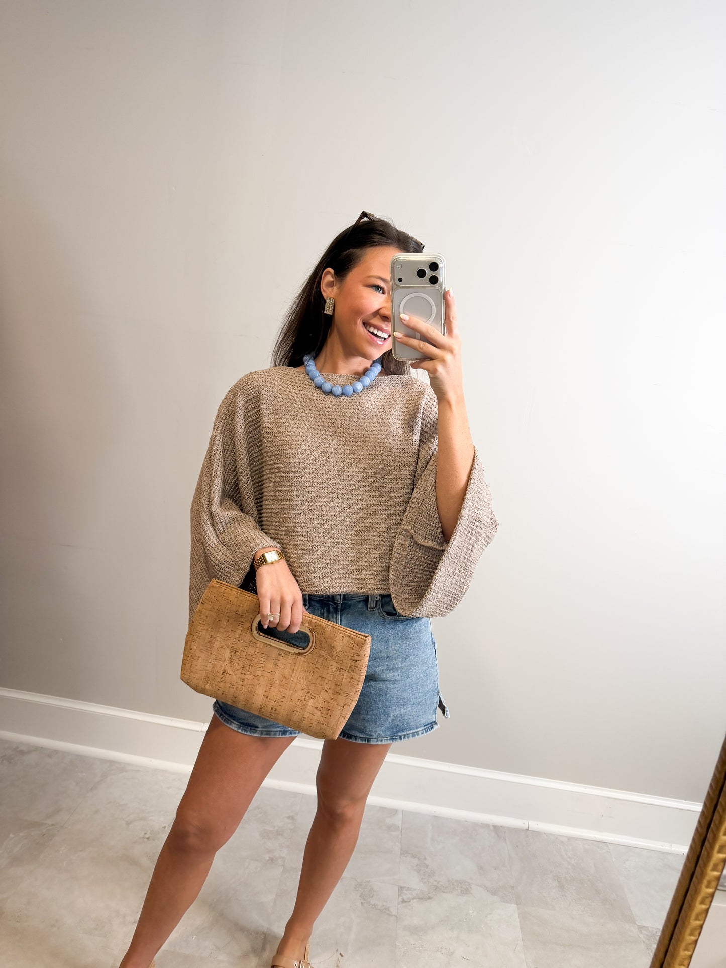 Morning Latte Knit Top