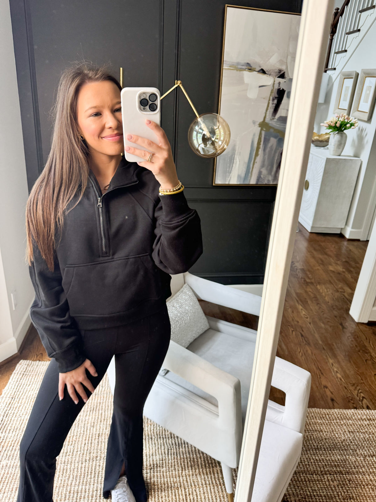 Black Lulu Zip Up Jacket