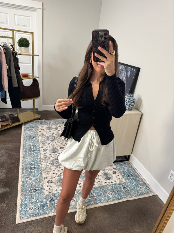 Grey Bubble Skirt