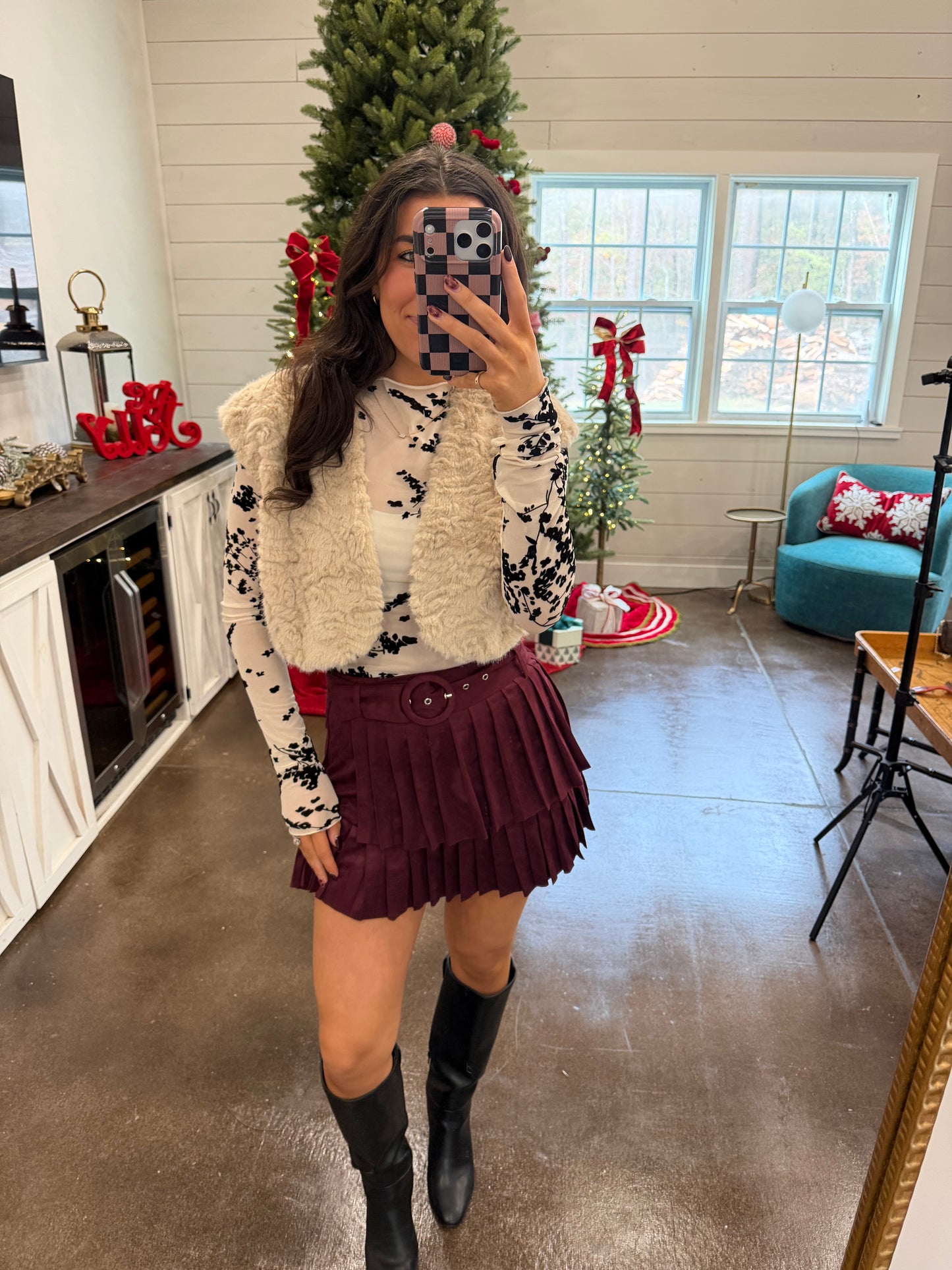 Red Velvet Skirt