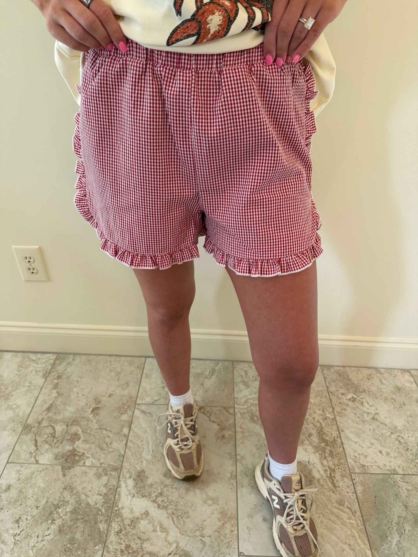 Red Gingham Shorts