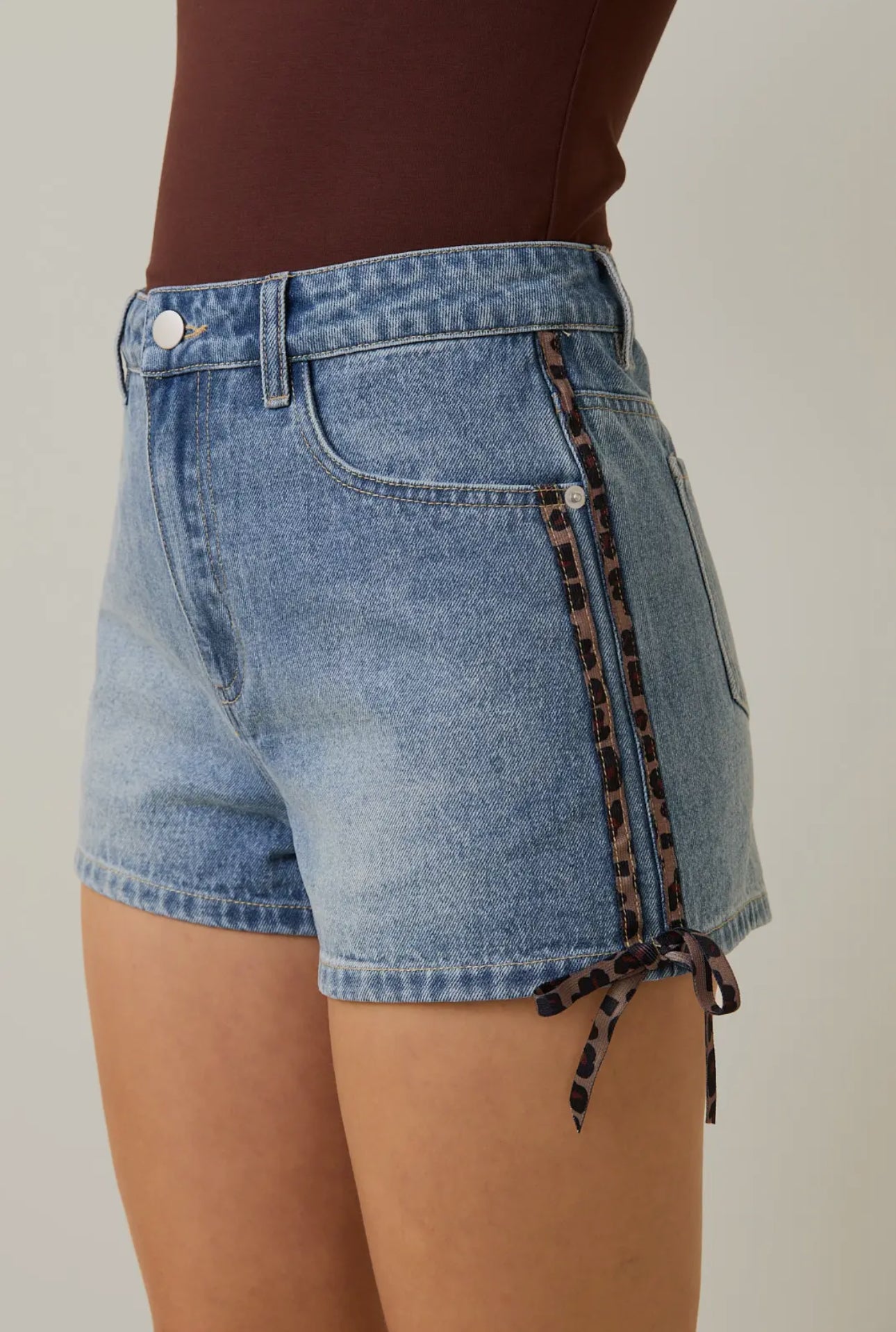 Katherine Cheetah Tie Shorts