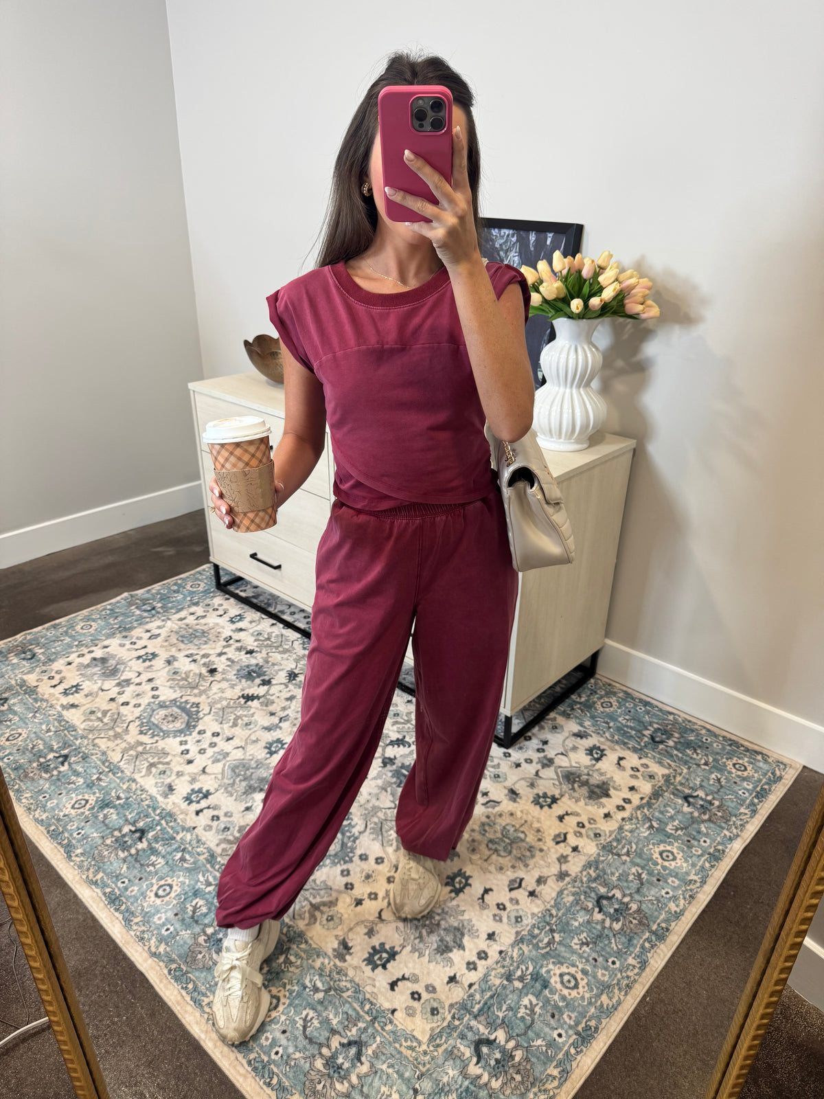 Maroon Sweat Set