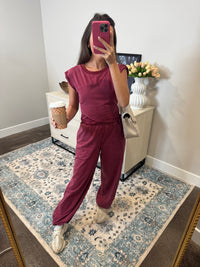 Maroon Sweat Set