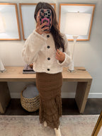 Brown Fall Maxi Skirt