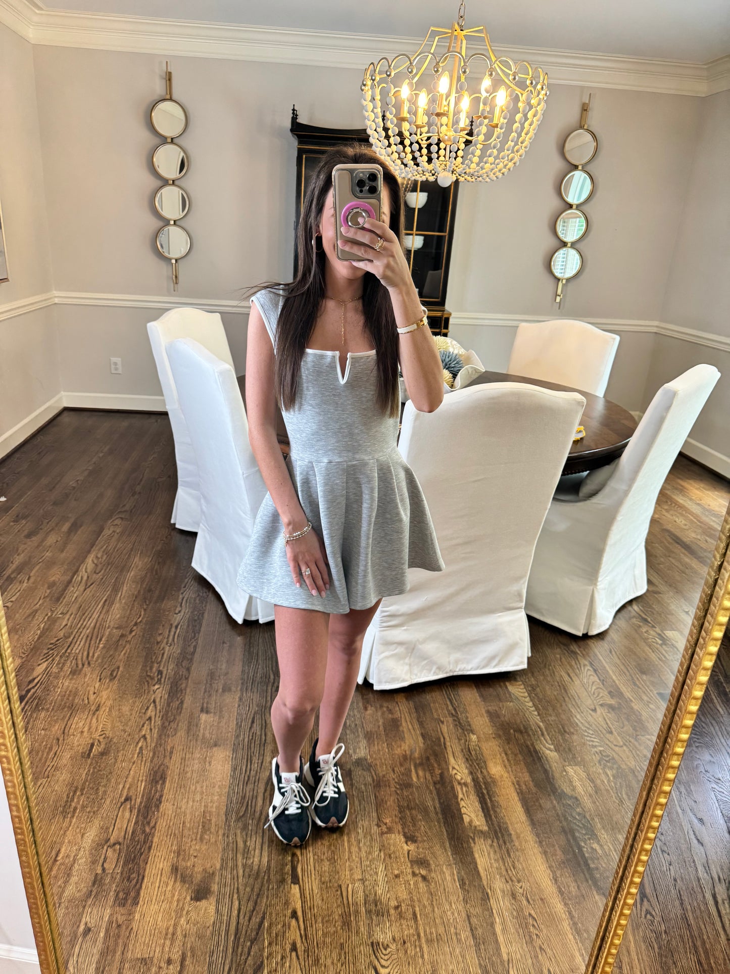 Grey Open Back Active Romper