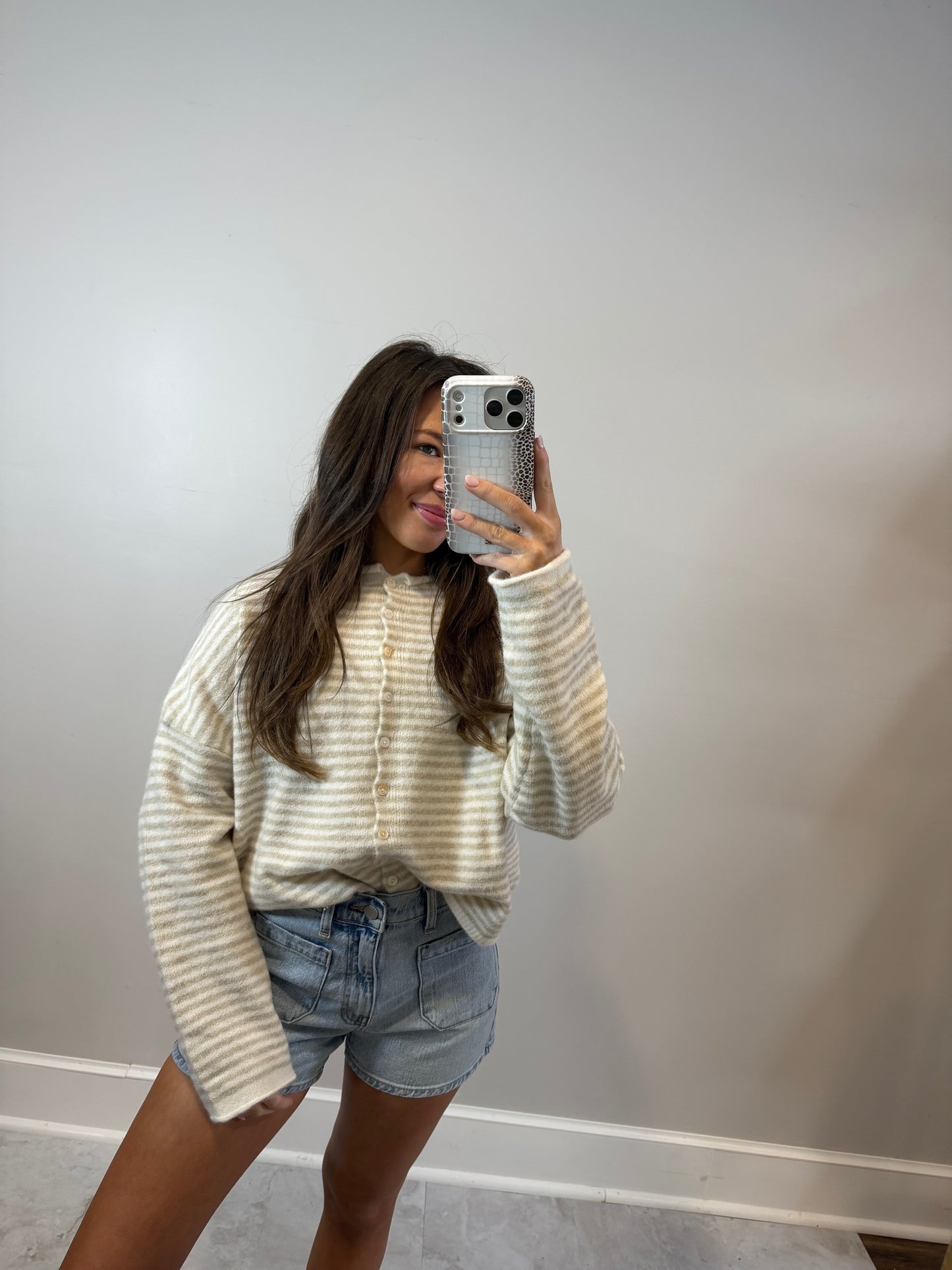 Kami Neutral Striped Top
