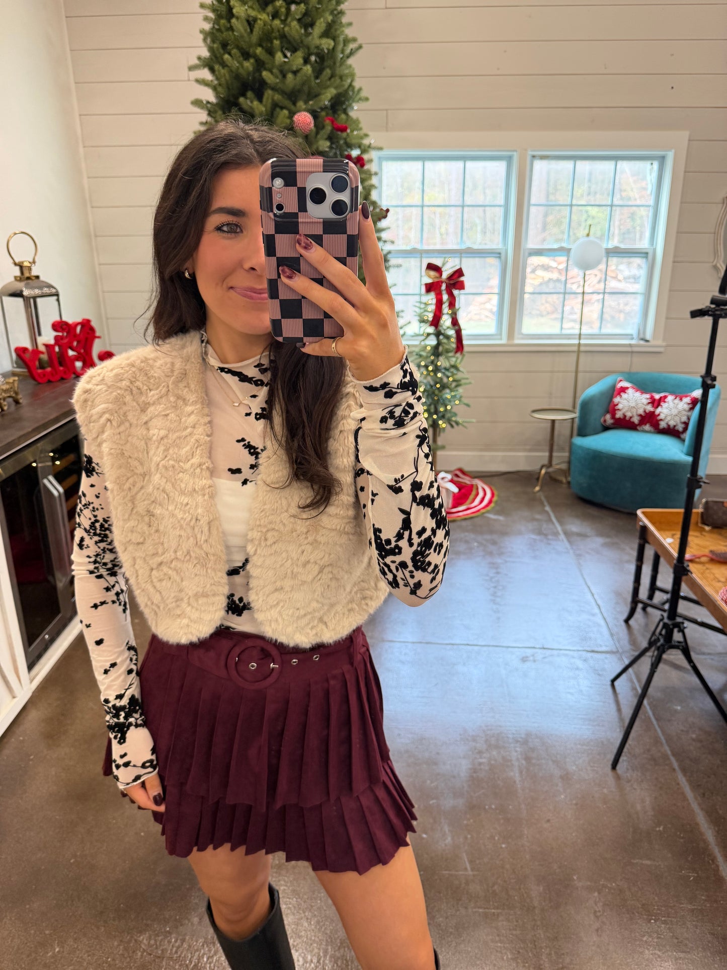 Red Velvet Skirt