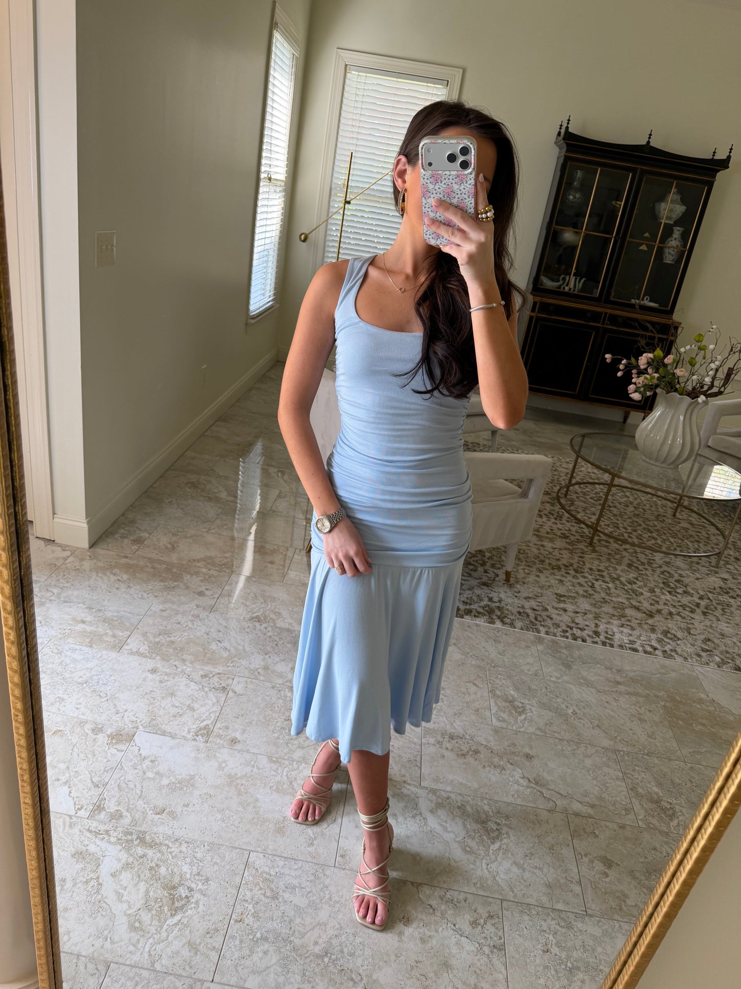 Blue Ocean Ribbed Dress