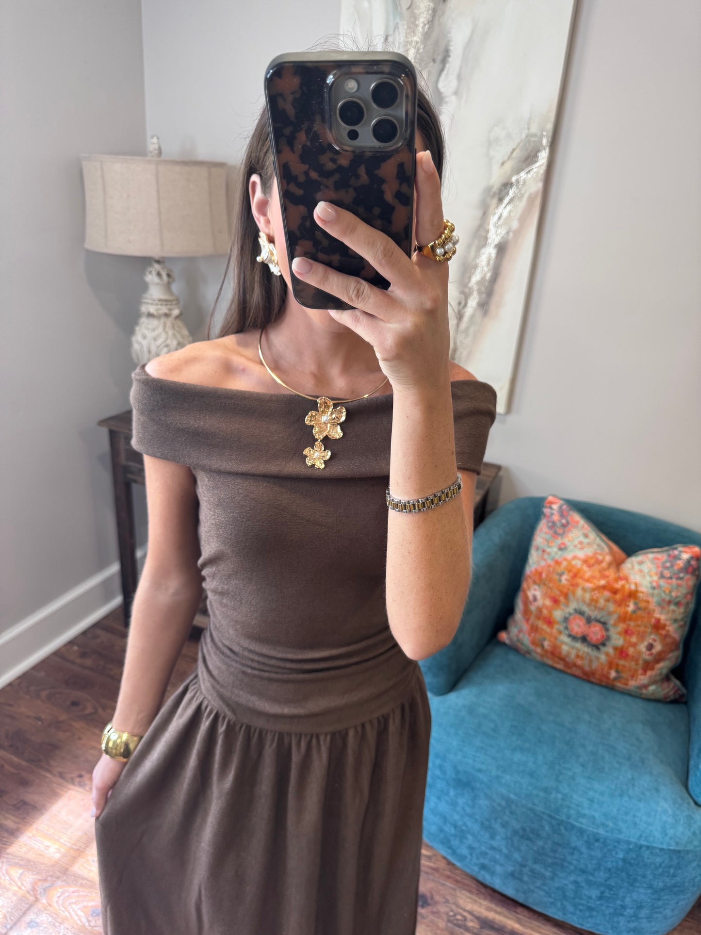 Mocha Aubrey Dress