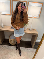 Mocha Brown Button Down Jacket