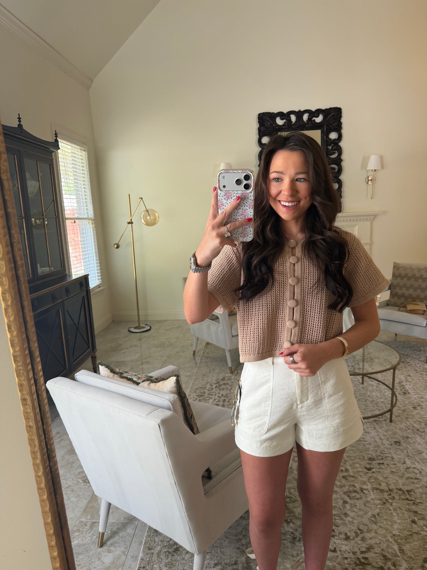 White Linen Shorts