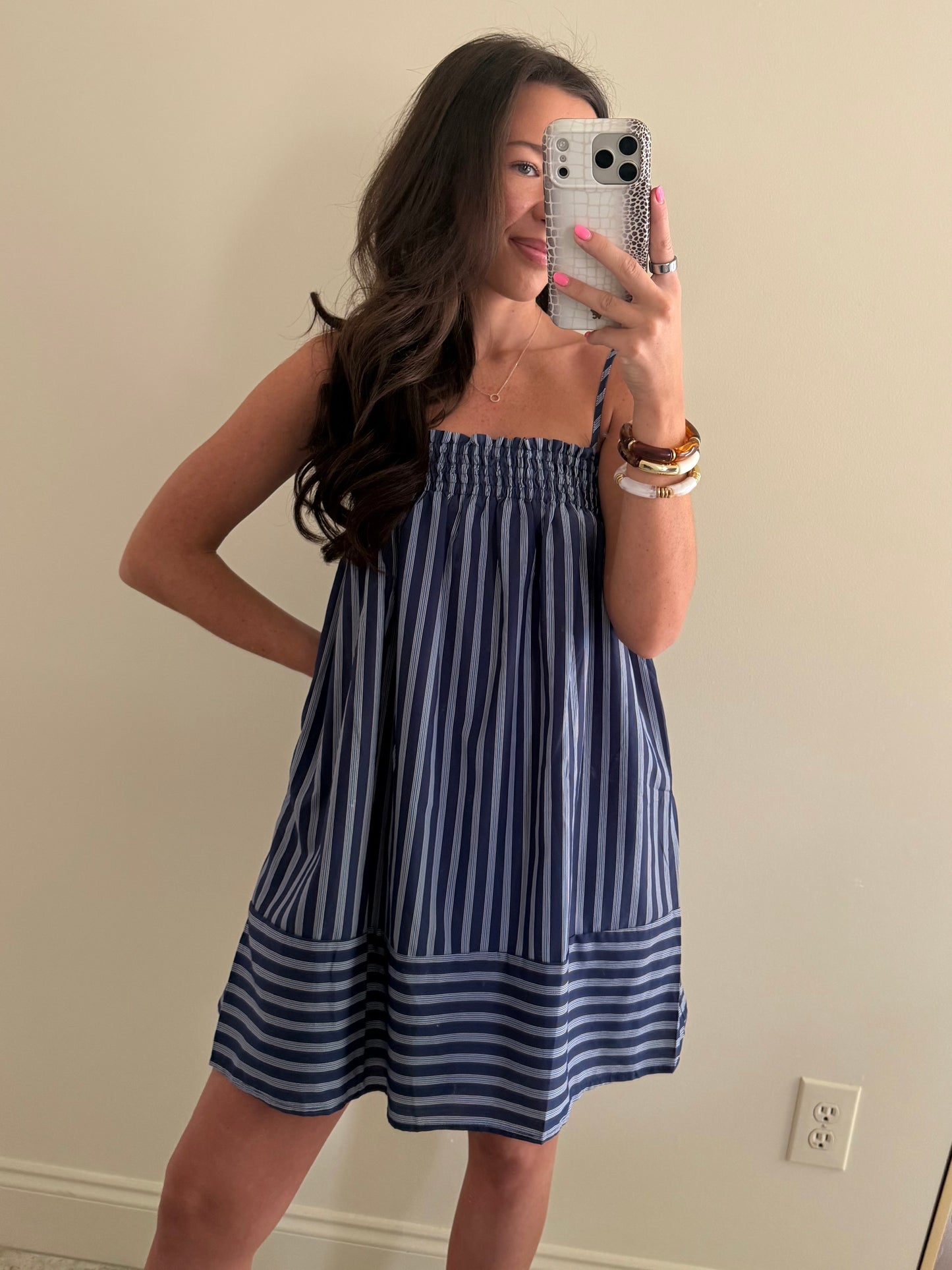 Striped Morgan Babydoll Dress