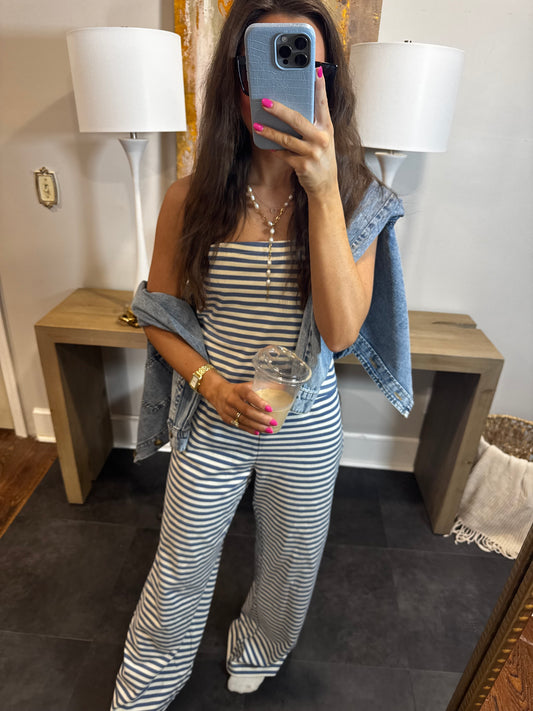 Beach Blue Striped Set