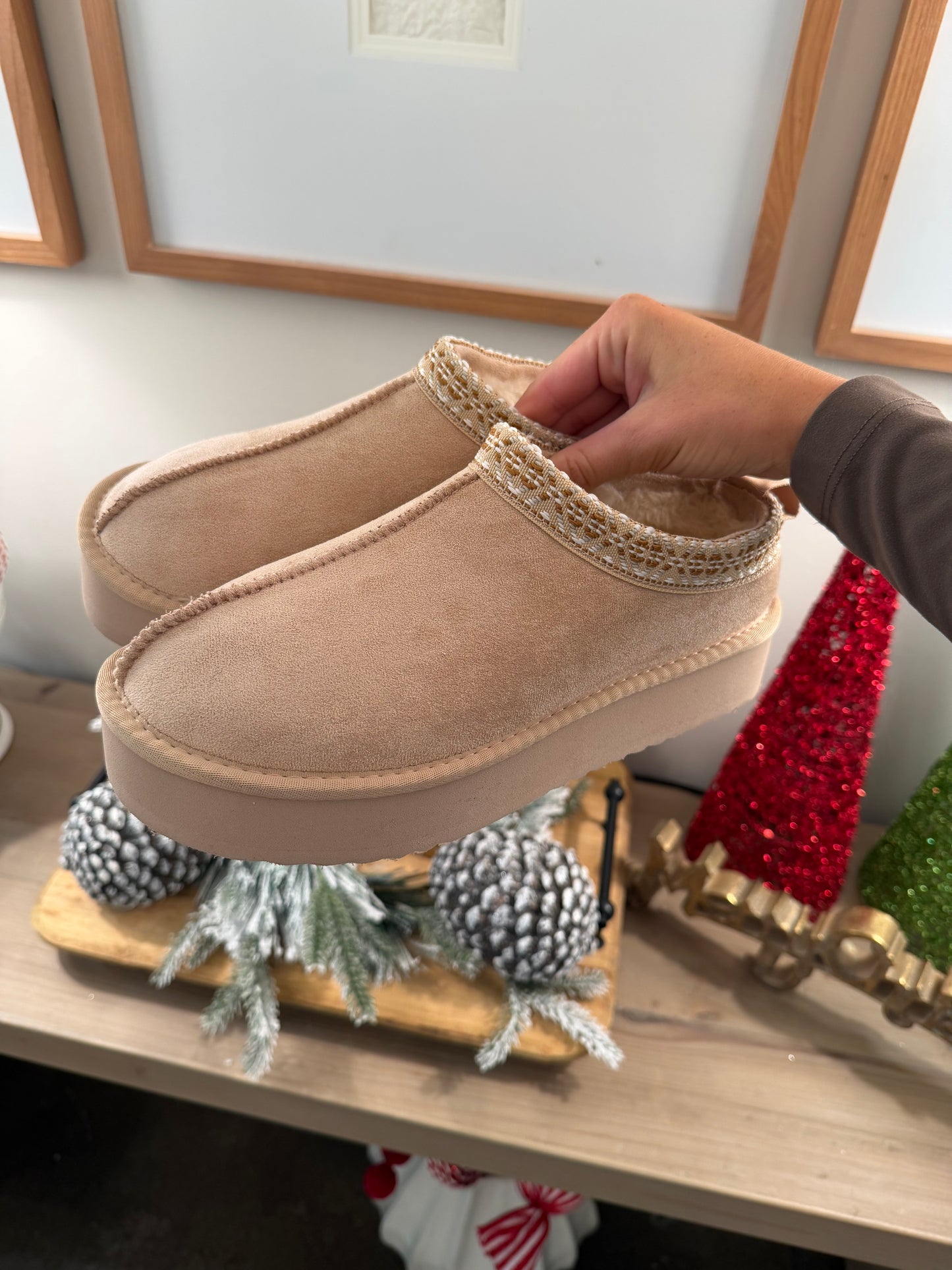 Tan Slippers