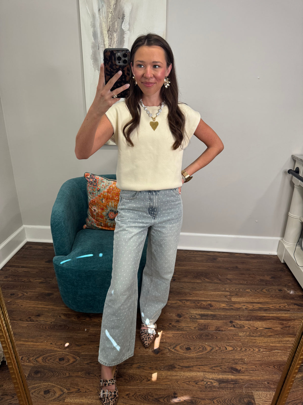 Cream Sweater Top