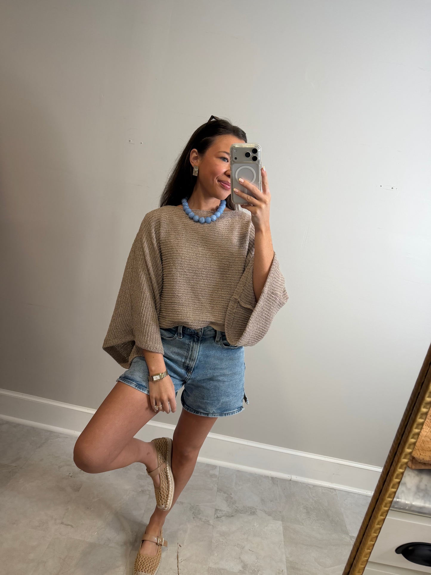 Morning Latte Knit Top
