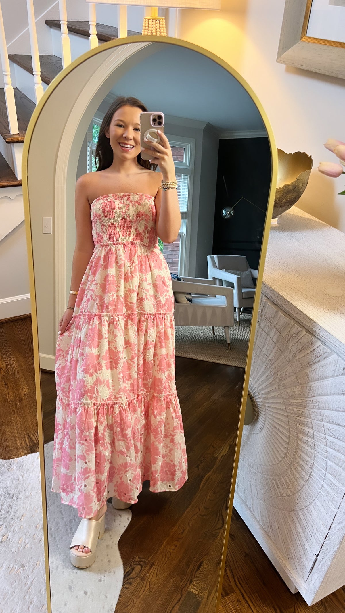 Lauren Pink Strapless Dress(Final Sale)