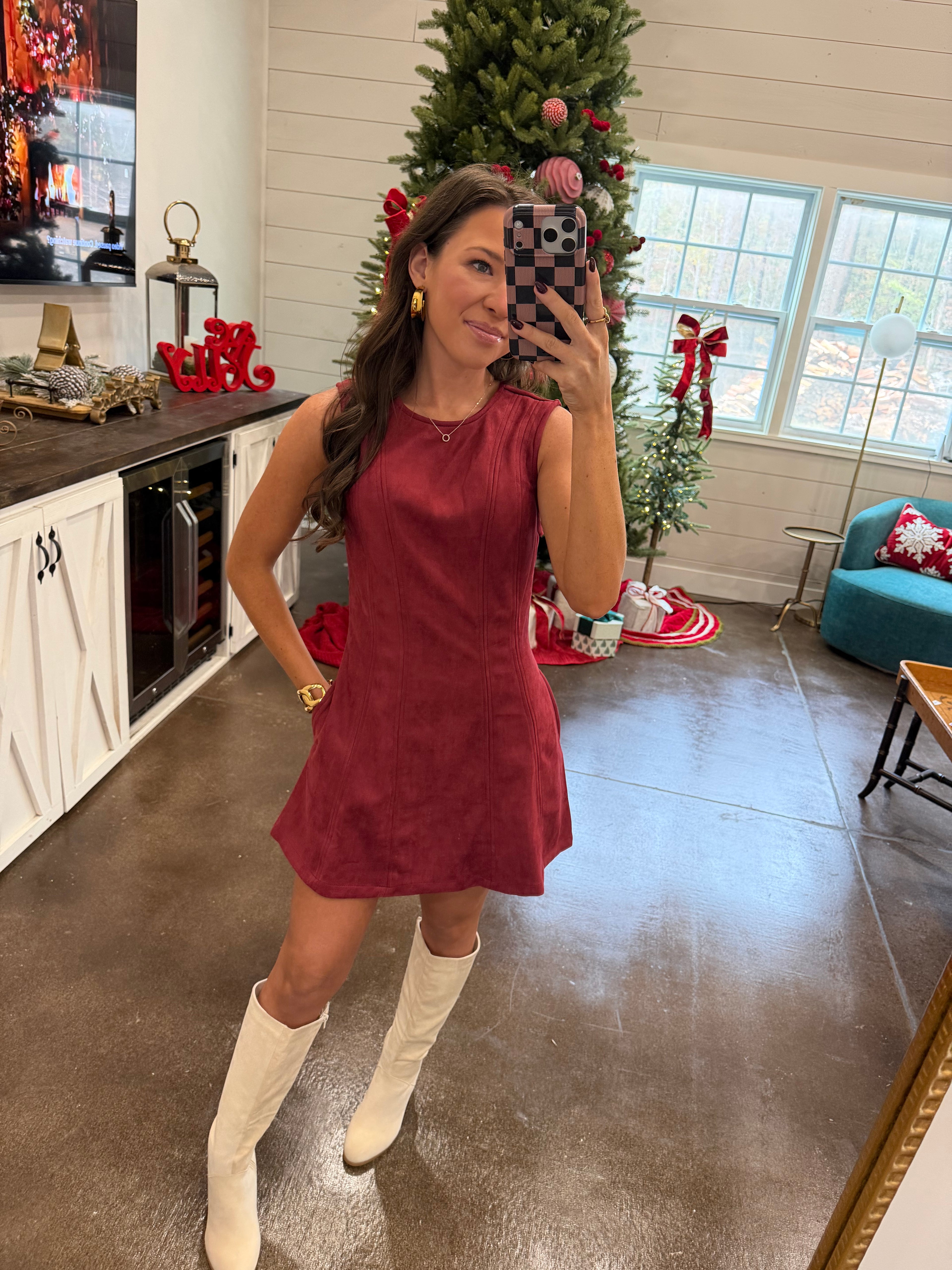 Red Velvet Mandi Babydoll Dress
