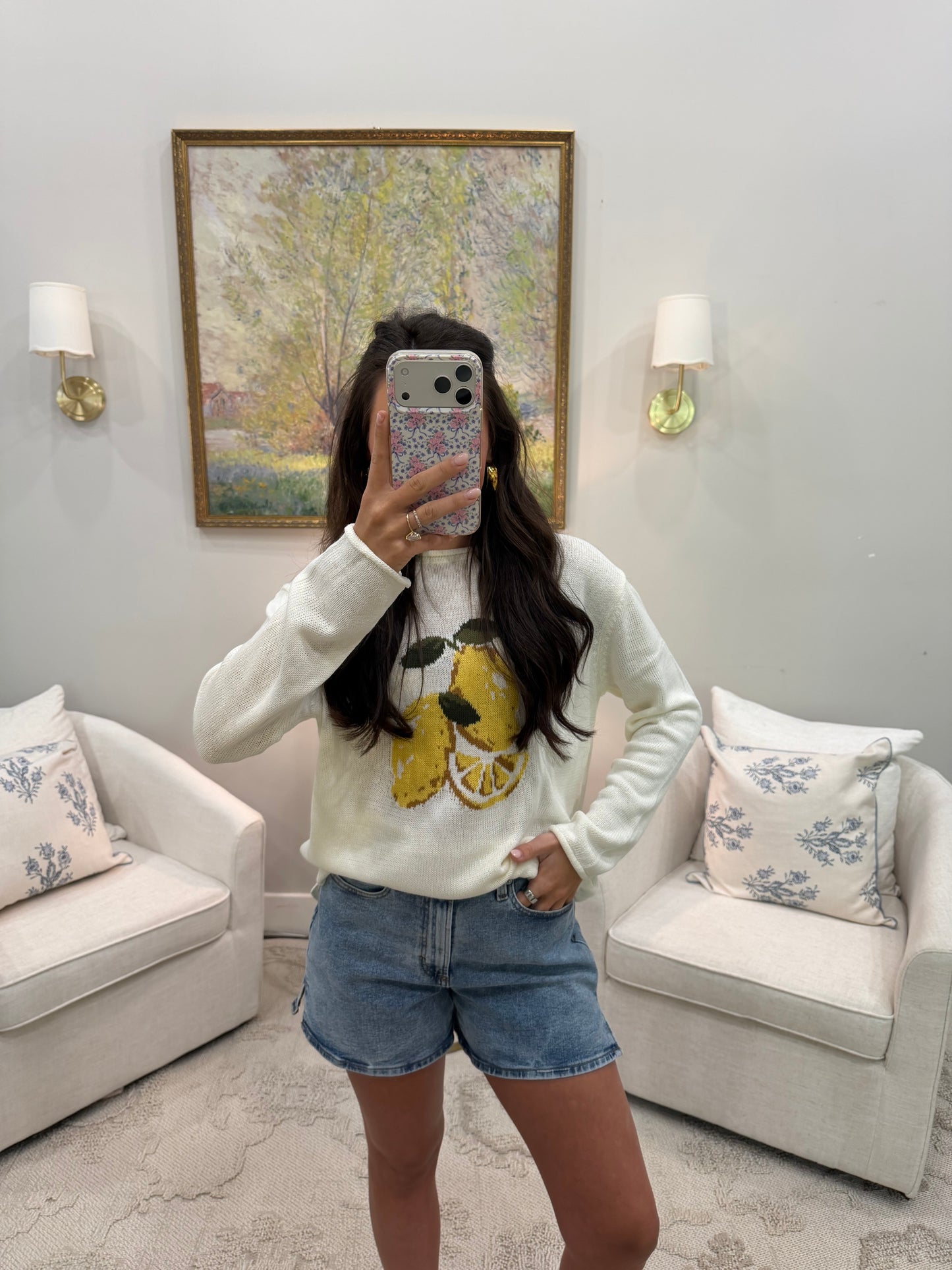 Lemon knit Top