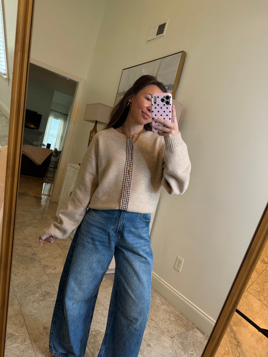 Madi Gingham Sweater