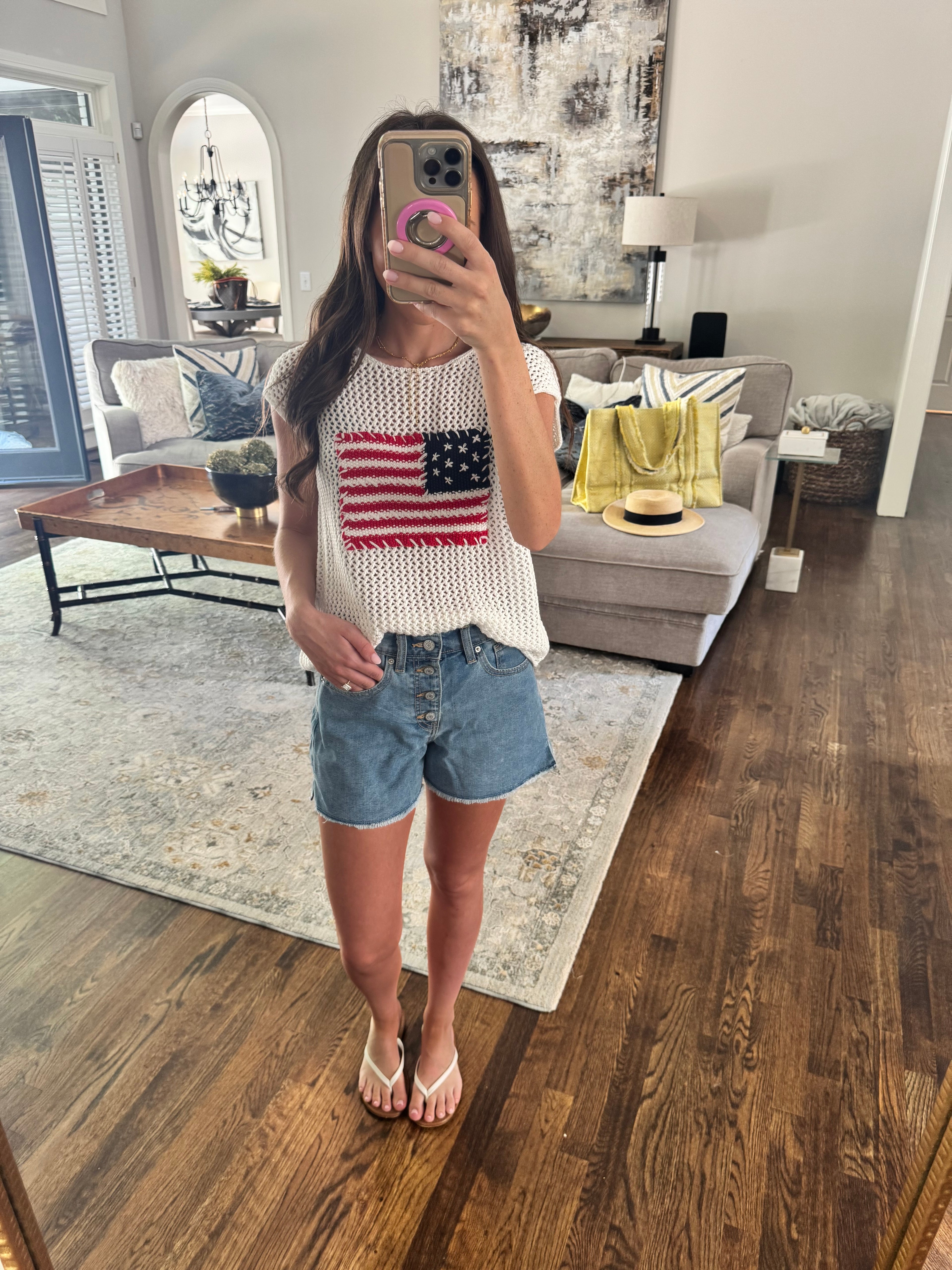 Crochet American Flag Top