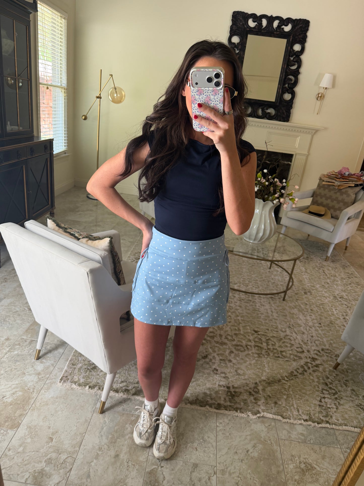 Polka Dot Blue Skirt