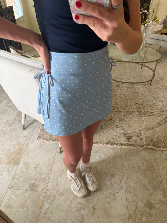 Polka Dot Blue Skirt