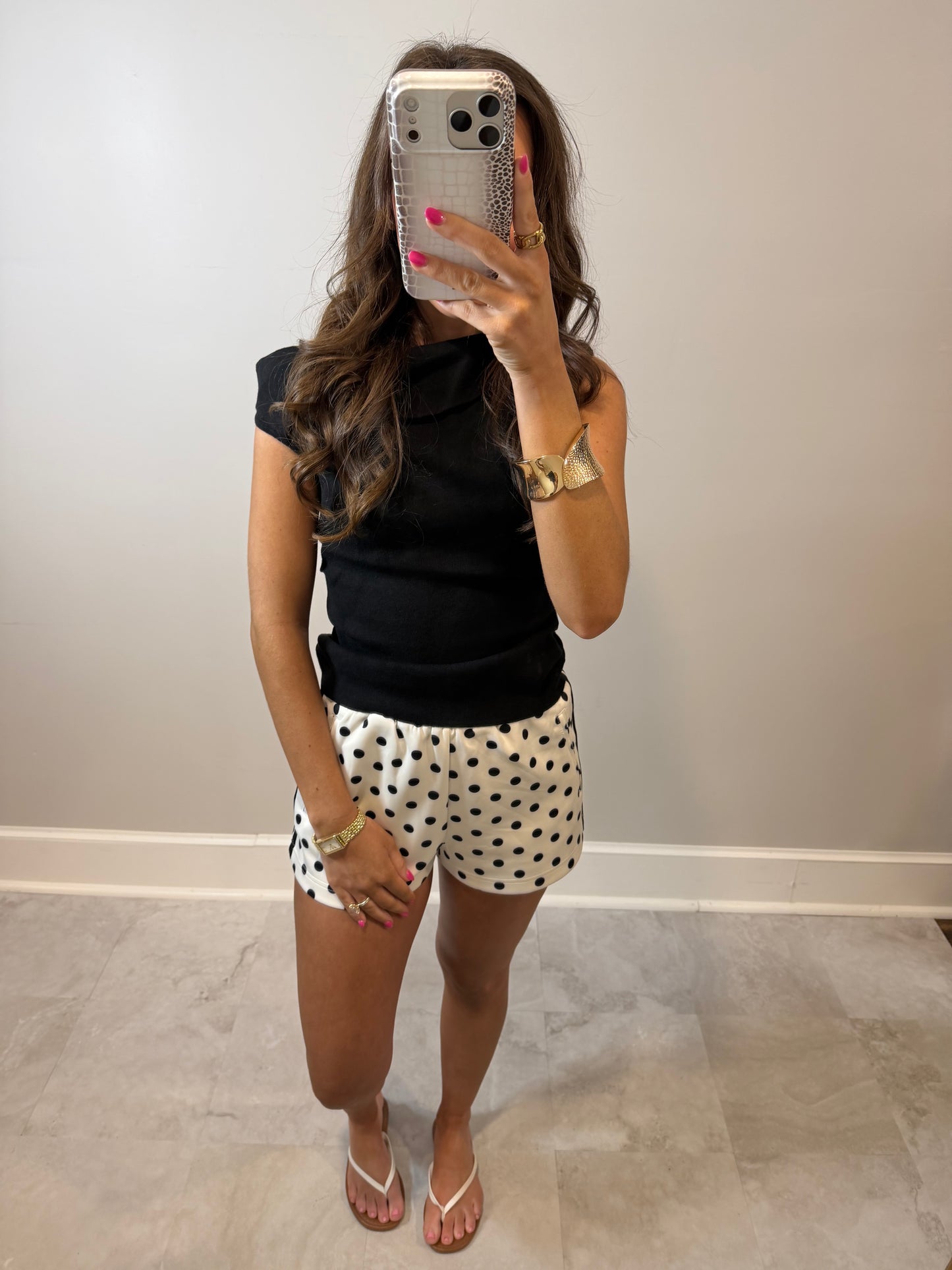 Black Polka Dot Shorts