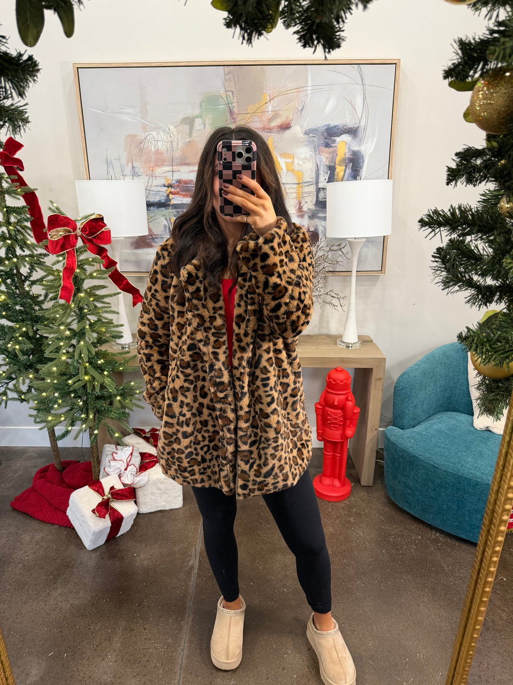 Long Cheetah Fur Coat