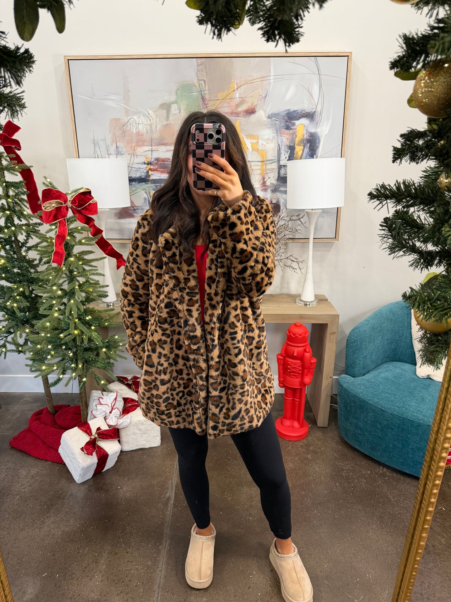 Long Cheetah Fur Coat