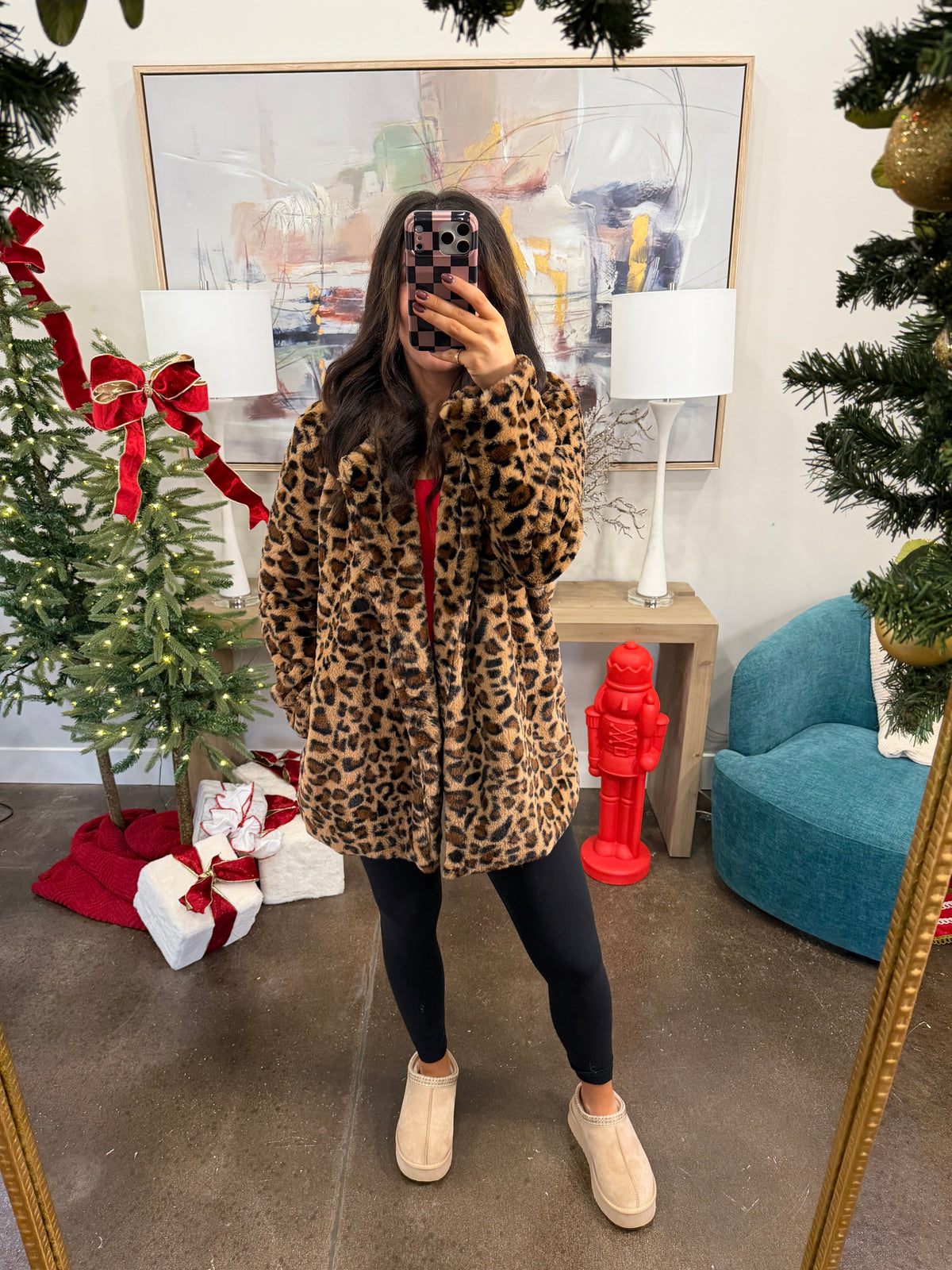 Long Cheetah Fur Coat