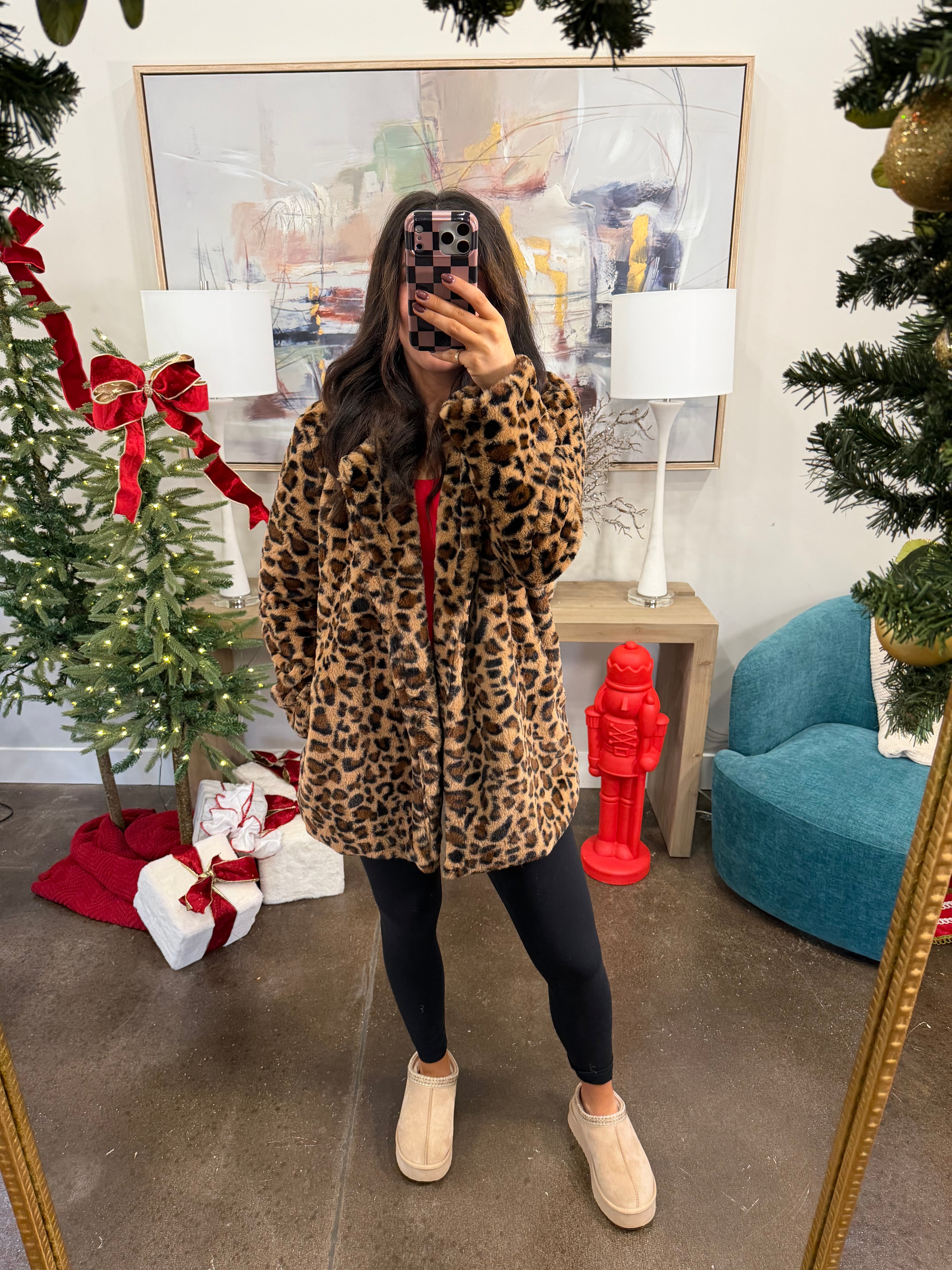 Long Cheetah Fur Coat