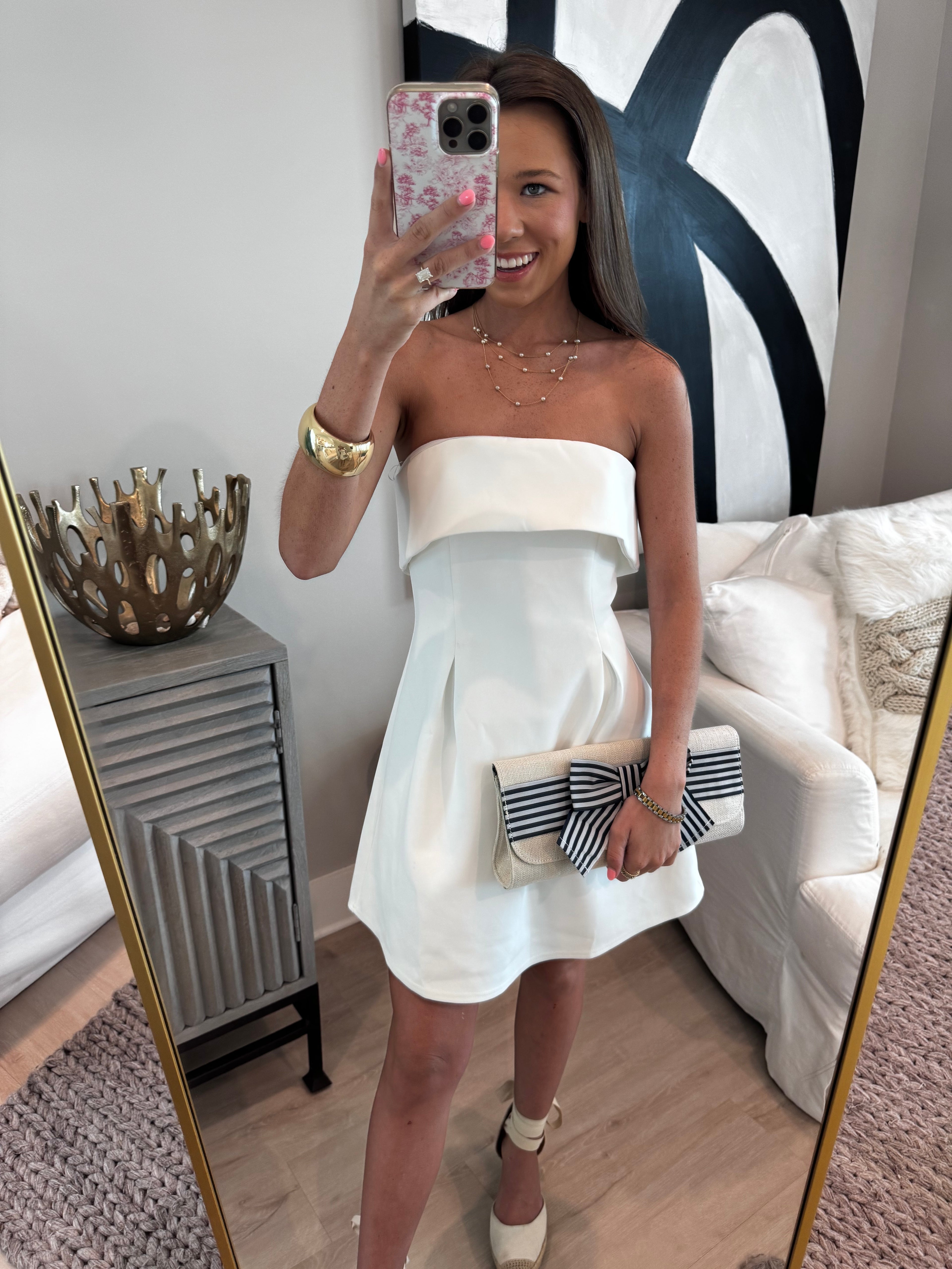 White Strapless Dress